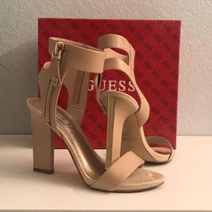 Guess nude strappy Brodi heels size 7.5